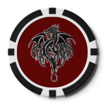 Composite Poker Chips, Black Striped Edge