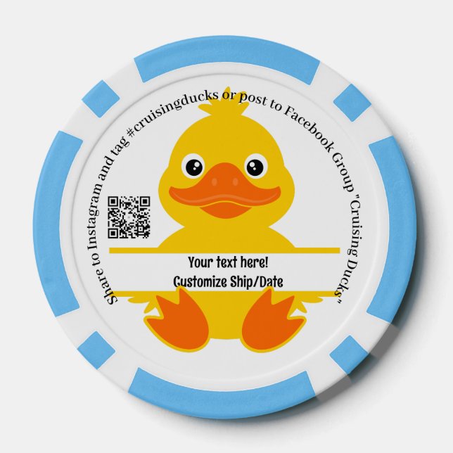 Composite Poker Chips, Black Striped Edge Poker Ch Chips (Back)