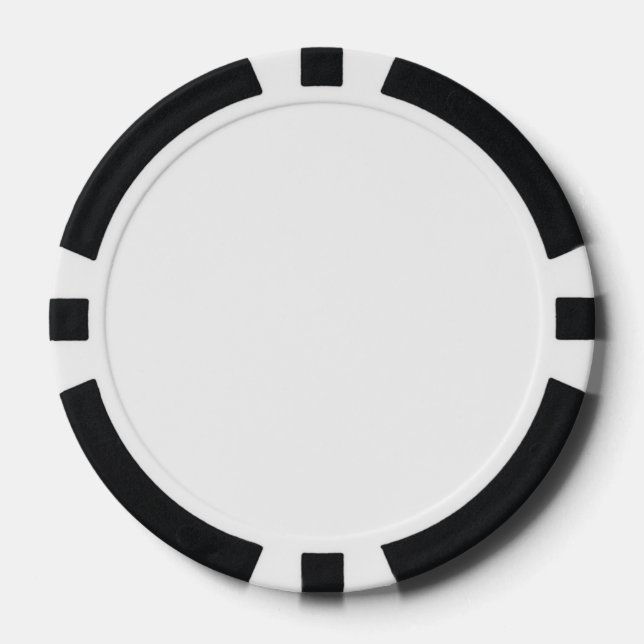 Composite Poker Chips, Black Striped Edge Poker Chips (Front)