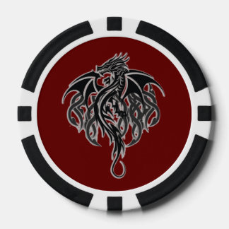 Composite Poker Chips, Black Striped Edge Poker Chips