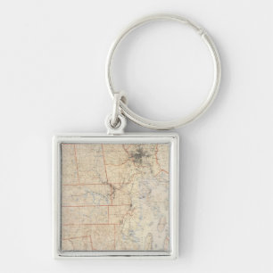 Composite Rhode Island Map Key Ring