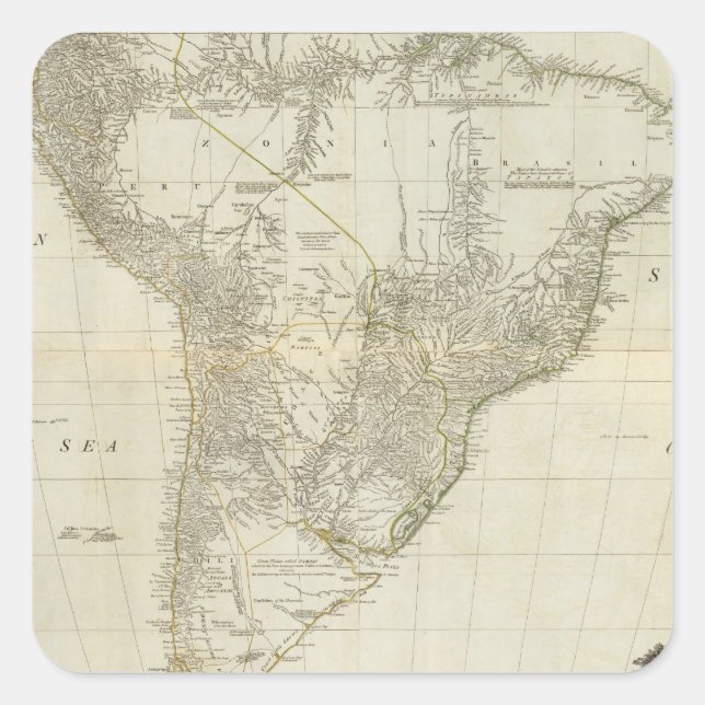Composite South America 2 Square Sticker (Front)