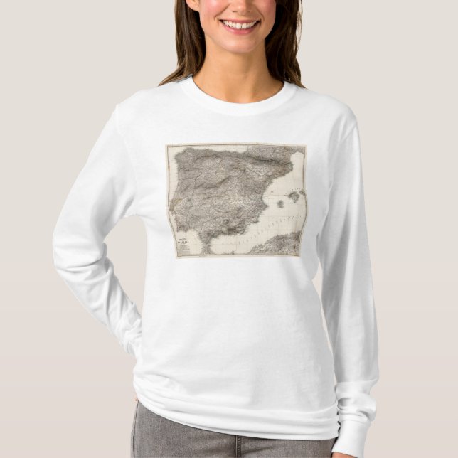 Composite Spanien, Portugal in 4 Blattern T-Shirt (Front)