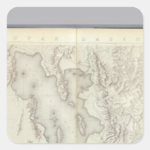 Composite Topographical maps IV Square Sticker