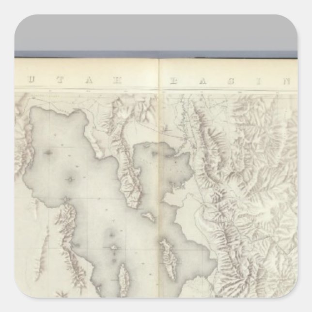 Composite Topographical maps IV Square Sticker (Front)