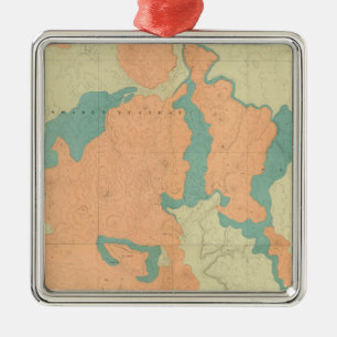 Composite Uinkaret Plateau North and South half Metal Tree Decoration