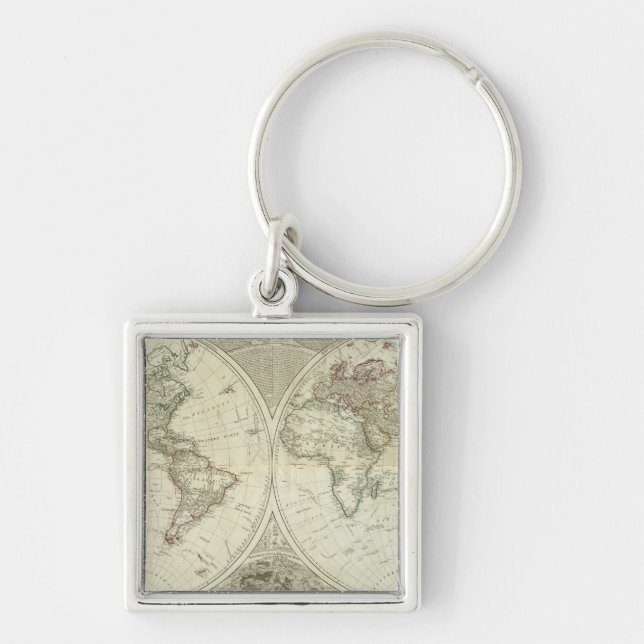 Composite World or terraqueous globe Key Ring (Front)