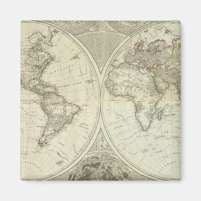 Composite World or terraqueous globe Magnet (Front)