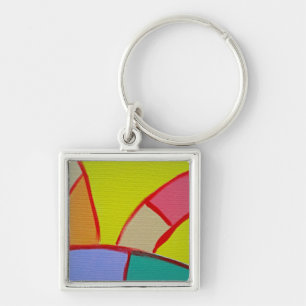Composition #11 by Michael Moffa Key Ring