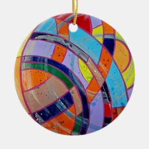 Composition #15 by Michael Moffa Ceramic Tree Decoration