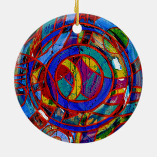 Composition #17 by Michael Moffa Ceramic Tree Decoration