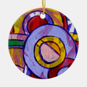 Composition #19 by Michael Moffa Ceramic Tree Decoration