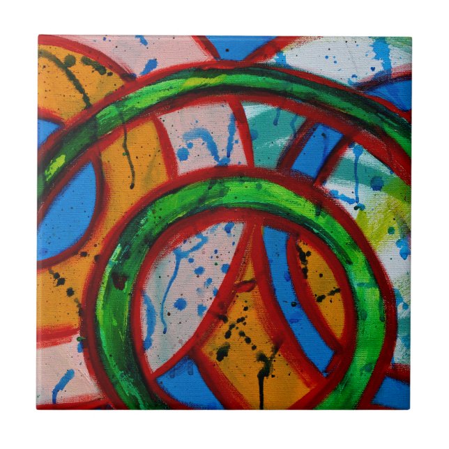 Composition #20B by Michael Moffa Tile (Front)