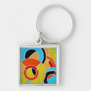 Composition #22 by Michael Moffa Key Ring