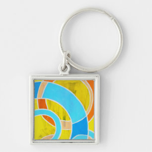 Composition #23 by Michael Moffa Key Ring