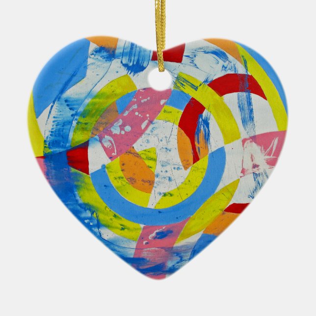 Composition #2 by Michael Moffa Ceramic Tree Decoration (Front)