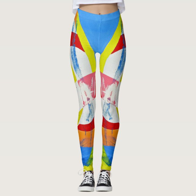 Composition #2 by Michael Moffa Leggings (Front)