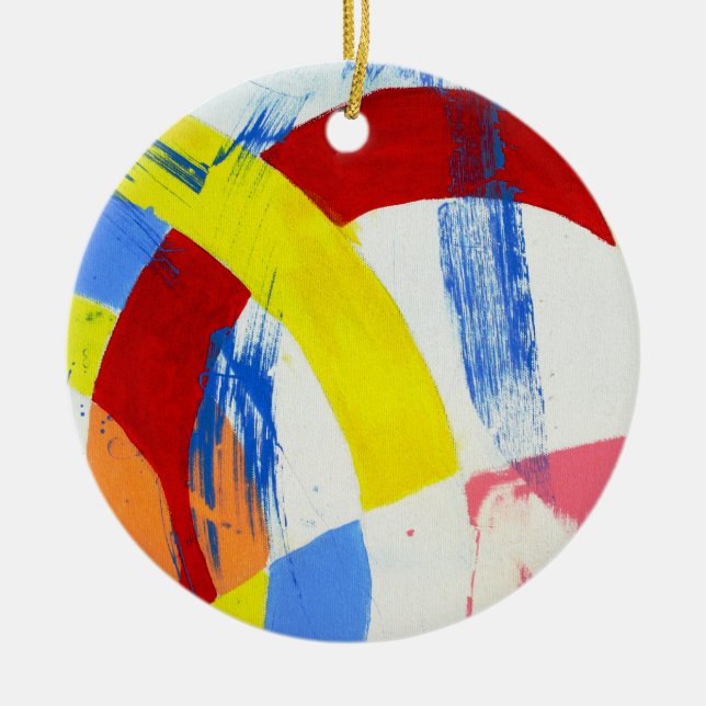 Composition #2A by Michael Moffa Ceramic Tree Decoration (Front)