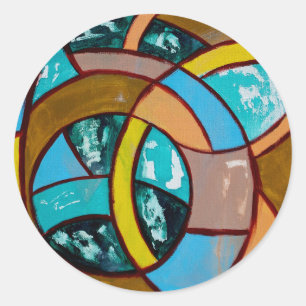 Composition #8 by Michael Moffa Classic Round Sticker