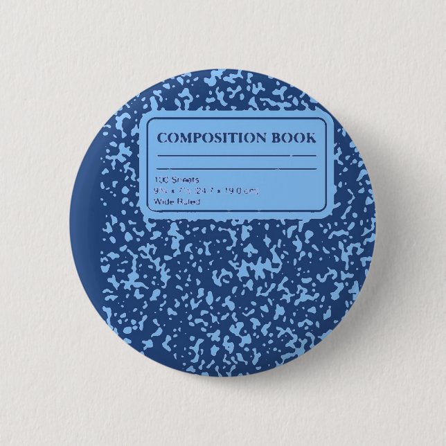 Composition Book 6 Cm Round Badge (Front)