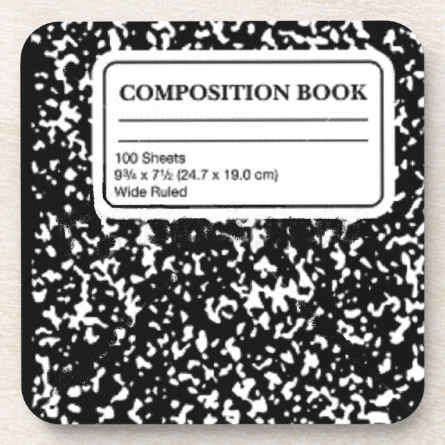 Composition Book Coaster (Front)