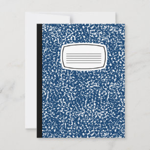 composition book invitation