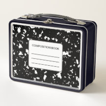 Composition Book Pattern Lunchbox