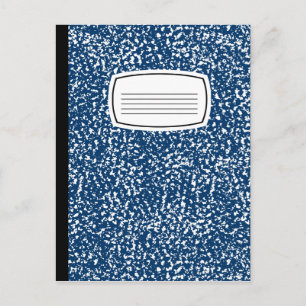 composition book postcard