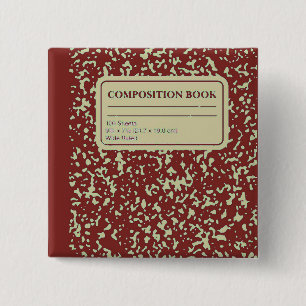Composition Book/Student-Teacher 15 Cm Square Badge