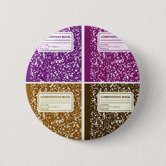 Composition Book/Student-Teacher 6 Cm Round Badge