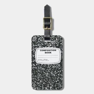 Composition Book Student Teacher Luggage Tag