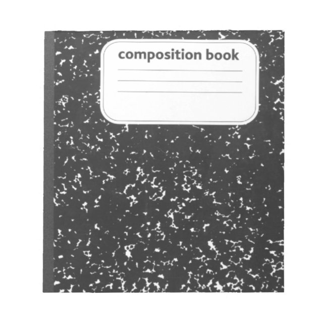 Composition Book Student Teacher Notepad (Front)