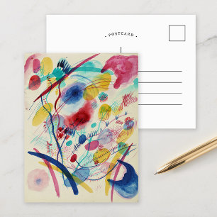 Composition in Red Blue Green Yellow   Kandinsky Postcard