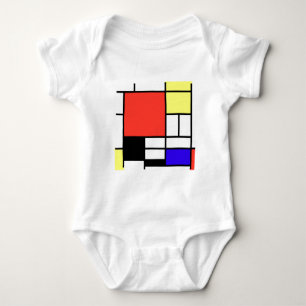 Composition , Mondriaan Baby Bodysuit