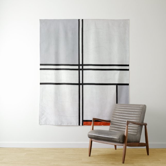 Composition (No. 1) Grey-Red | Piet Mondrian | Tapestry (In Situ)
