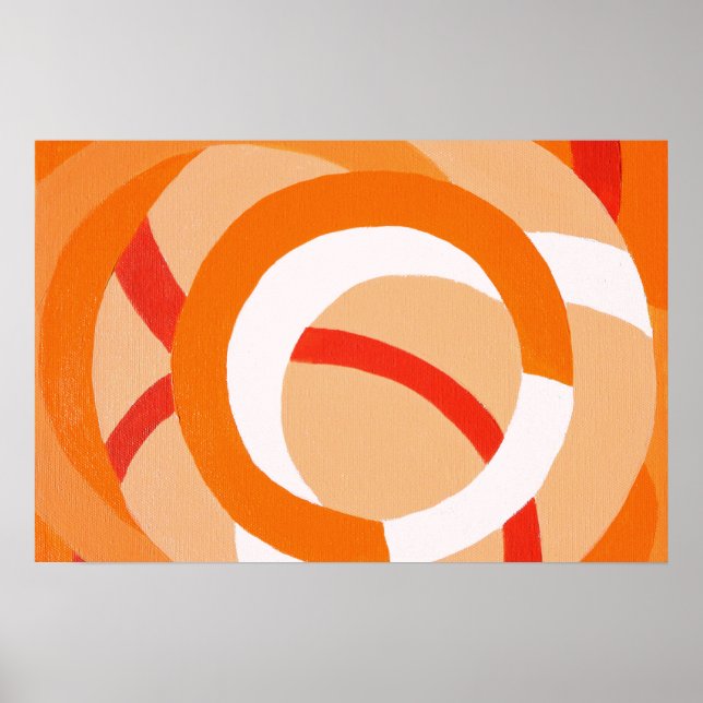 Composition No. 43 - Orange Monochrome Poster (Front)