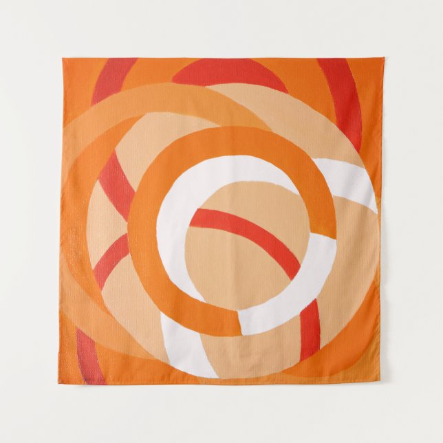 Composition No. 43 - Orange Monochrome Tapestry (Front)