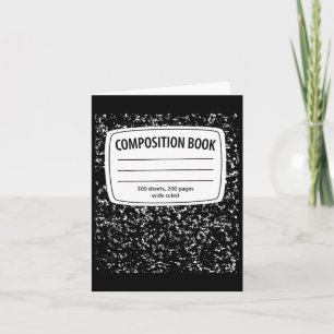 Composition Notebook Costume - Matching Group Hall Card