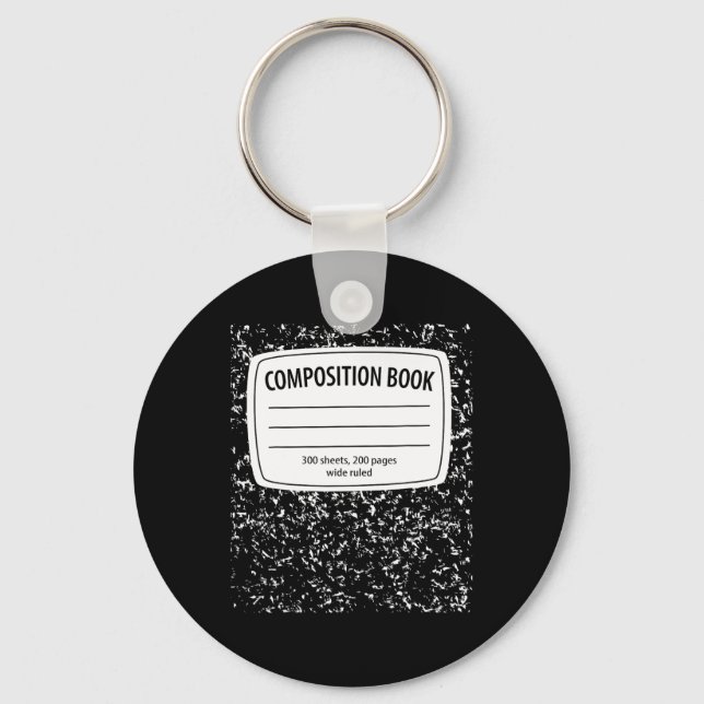 Composition Notebook Costume - Matching Group Hall Key Ring (Front)