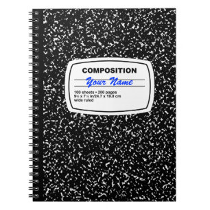Composition Notebook Customisable