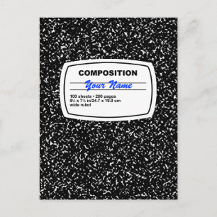 Composition Notebook Customisable Postcard