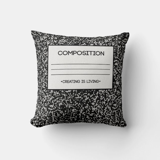 Composition Notebook Design Cushion (Front)