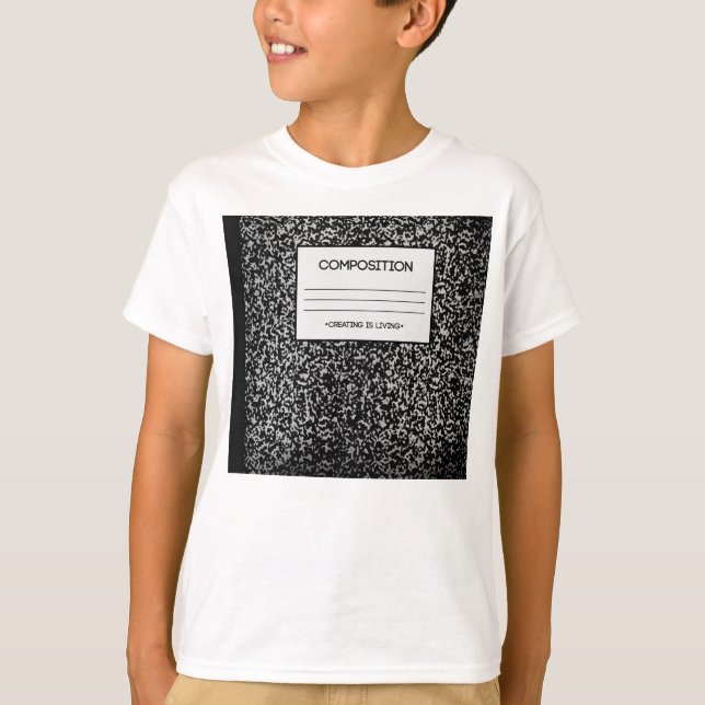 Composition Notebook Design T-Shirt (Front)