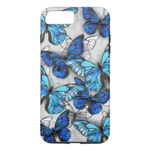 Composition of White and Blue Butterflies Case-Mate iPhone Case