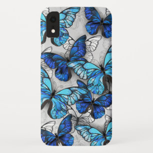 Composition of White and Blue Butterflies Case-Mate iPhone Case
