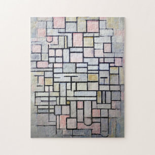 Composition Pink and Grey, Mondrian Jigsaw Puzzle