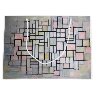 Composition Pink and Grey, Mondrian Large Gift Bag