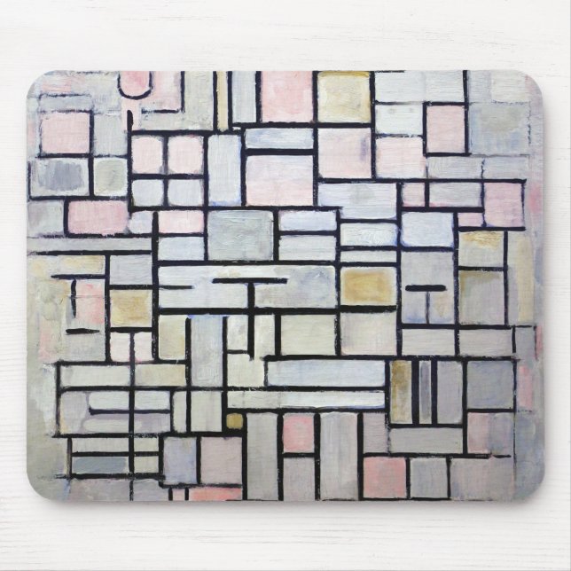 Composition Pink and Grey, Mondrian Mouse Pad (Front)