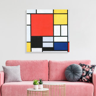 Composition Red, Yellow, Blue, Black | Mondriaan | Canvas Print