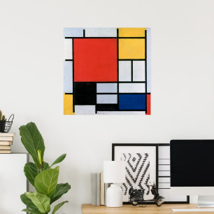 Composition Red, Yellow, Blue, Black Mondriaan Poster